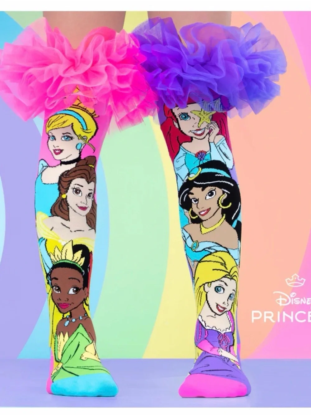 MADMIA Disney Pink and Purple Princess Tulle Knee-High Socks
